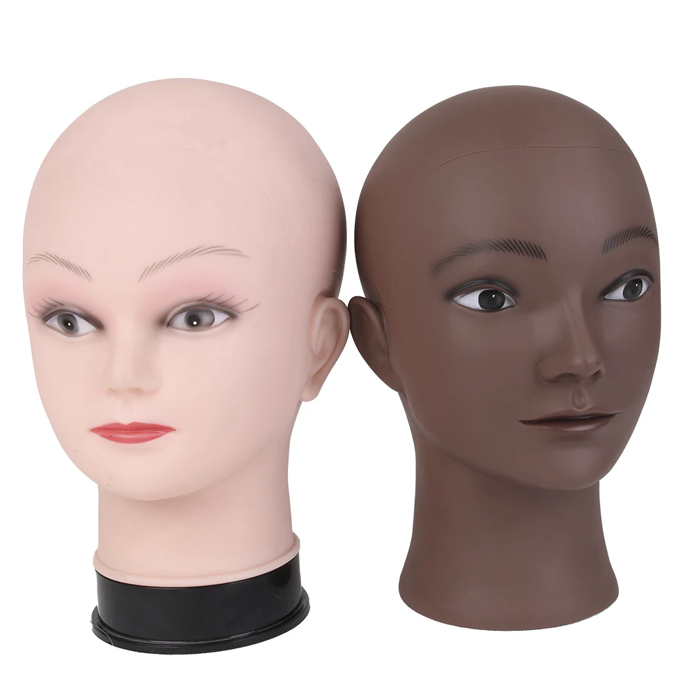 Professional Soft Cosmetology Practice Training Head Female Male Model Dummy Bald Doll Mannequin Head for Wigs Making Display