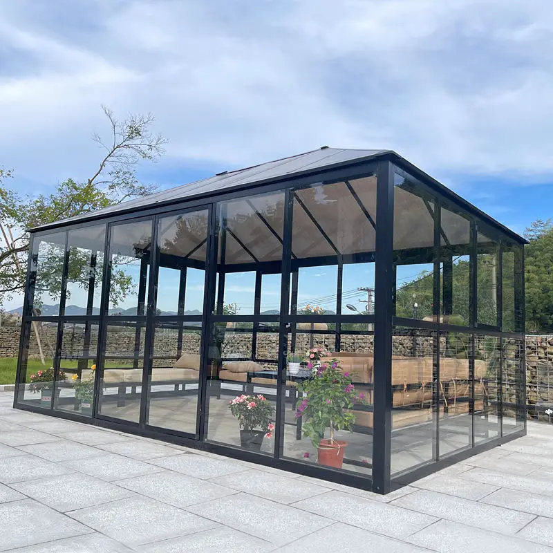 Professional Green House Supplies Wholesale Price Agricultural Glass Backyard Greenhouse From China