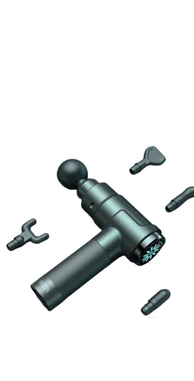 2024 Trending Product Handheld Percussion 7 Replacement Heads Fitness Massager With LCD Display Electric Muscle Massage Gun