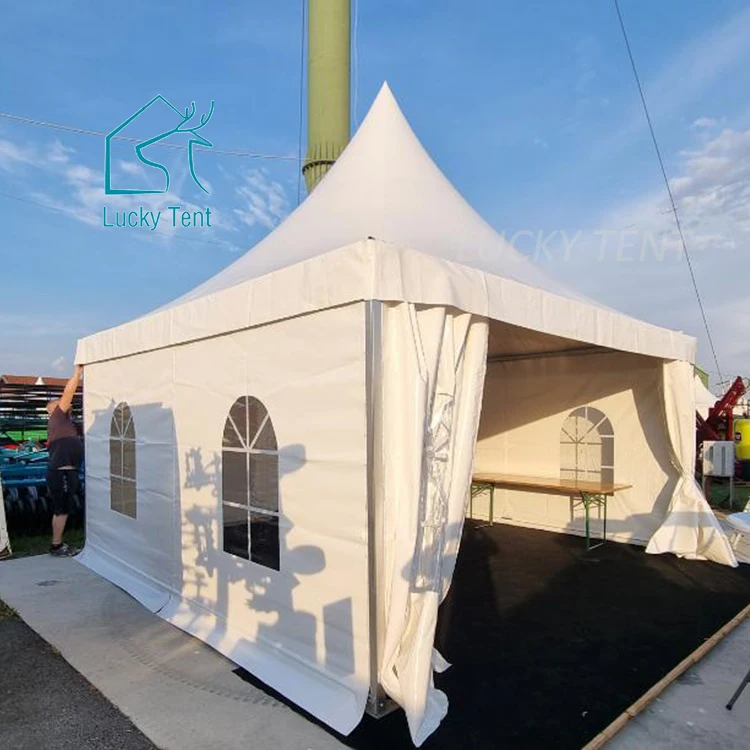 10 square meter 3x3 Aluminum PVC Pagoda Tent Outdoor Sunshade Canopy Garden Party Gazebo Pagoda with Flooring