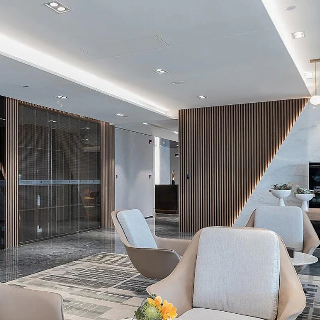 
12 24 36 60 Degree Beam Angle Rectangular 30W Led Downlight Square Tripple Grille Light 