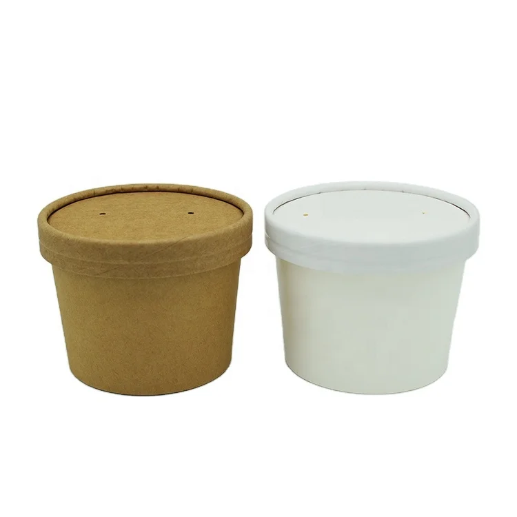 Одноразовый контейнер для горячего супа, Высококачественная бумажная миска для супа