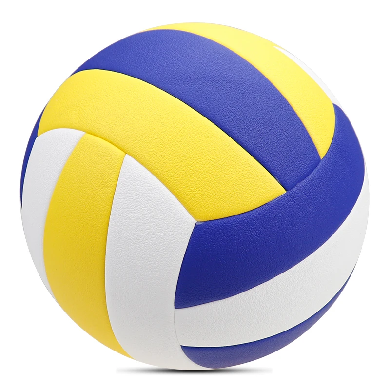 Blue and Yellow Design Classic Pu & Microfiber Thermal Bonded Volleyball Beach Volleyball With Match Quality