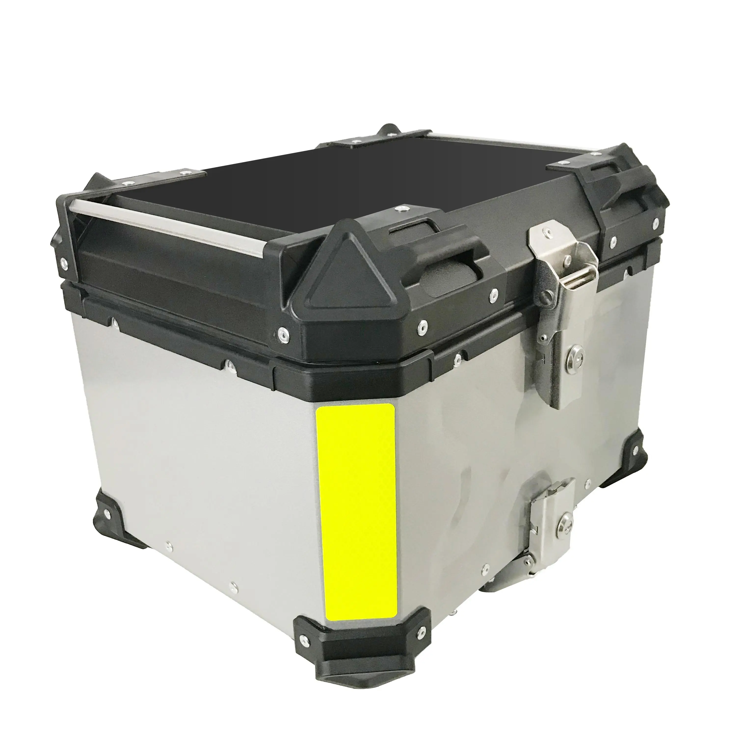 OHHO Silver Motorcycle Tail Box 45l Delivery Box Motorcycle Top Case Motorcycle Aluminum Top Box