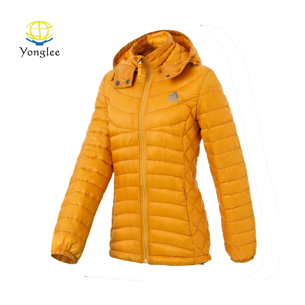
New Style Basic Design Lightweight Hooded Packable Women Winter Custom Down Jacket 