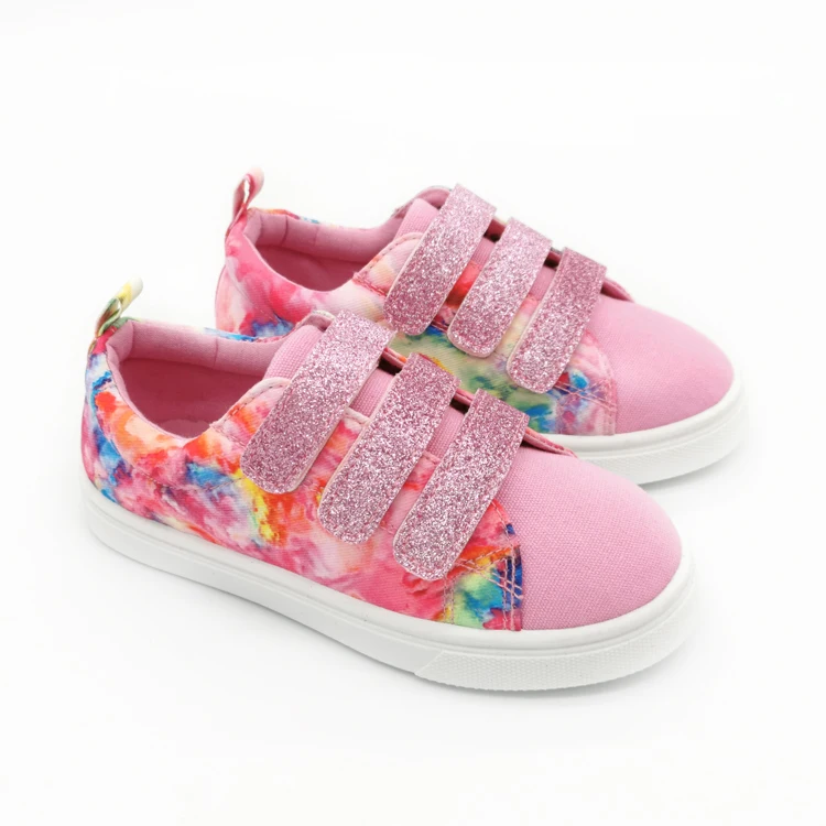 New Trend Colorful Tie Dye Shoes Children Casual Canvas Zapatos Ni Os Kids Girl Sneakers 2021
