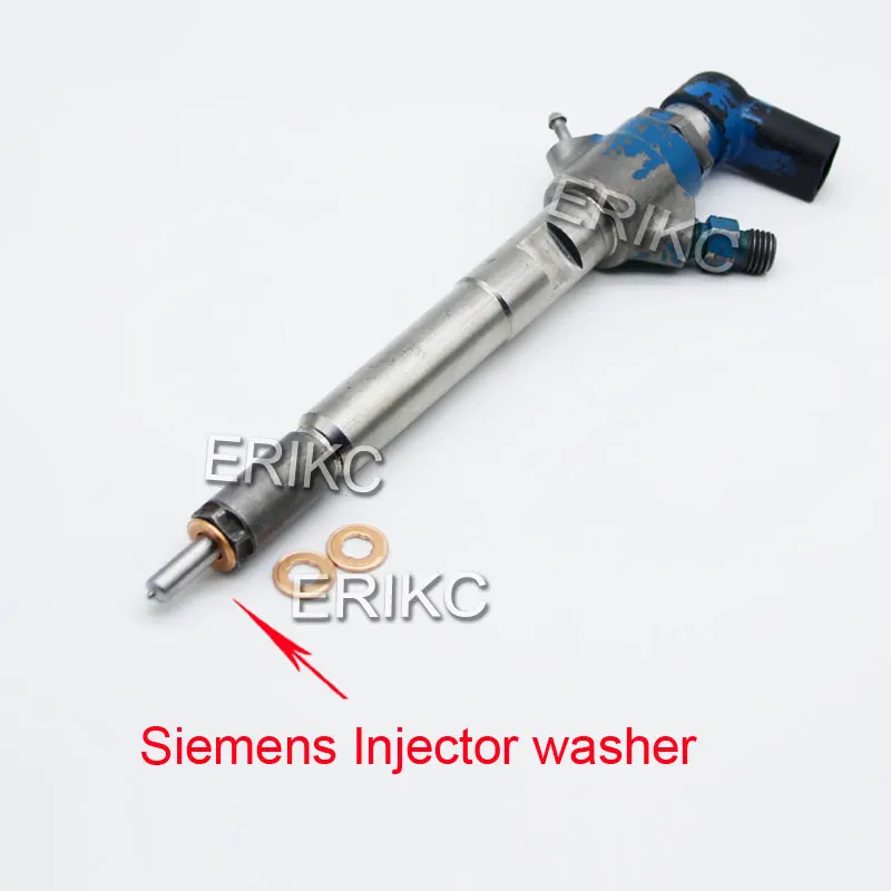 ERIKC siemens common rail injector parts washer copper E1023603 thickness 2 mm brass washer shims for Ford