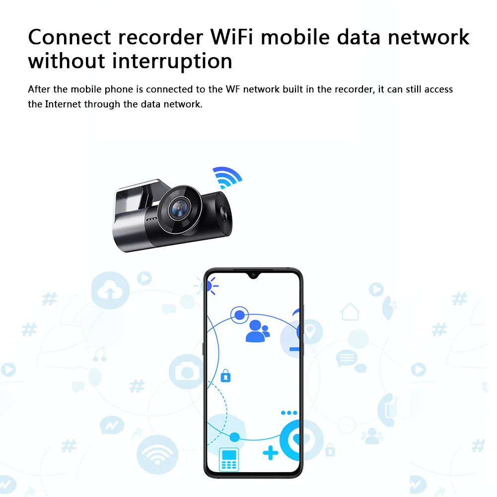 Dash Cam WIFI FULL HD 1080P Super Mini Car Camera DVR Wireless Night Version G-Sensor Driving Recorder With Multi Country Voice