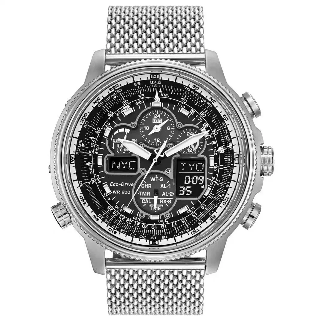 Хит продаж роскошные брендовые полностью стальные мужские часы спортивные кварцевые