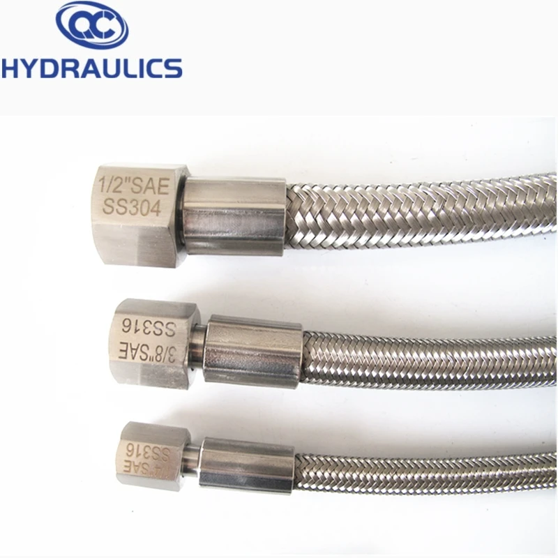 SS High Pressure Wire Braided Flexible PTFE Hose Pipe