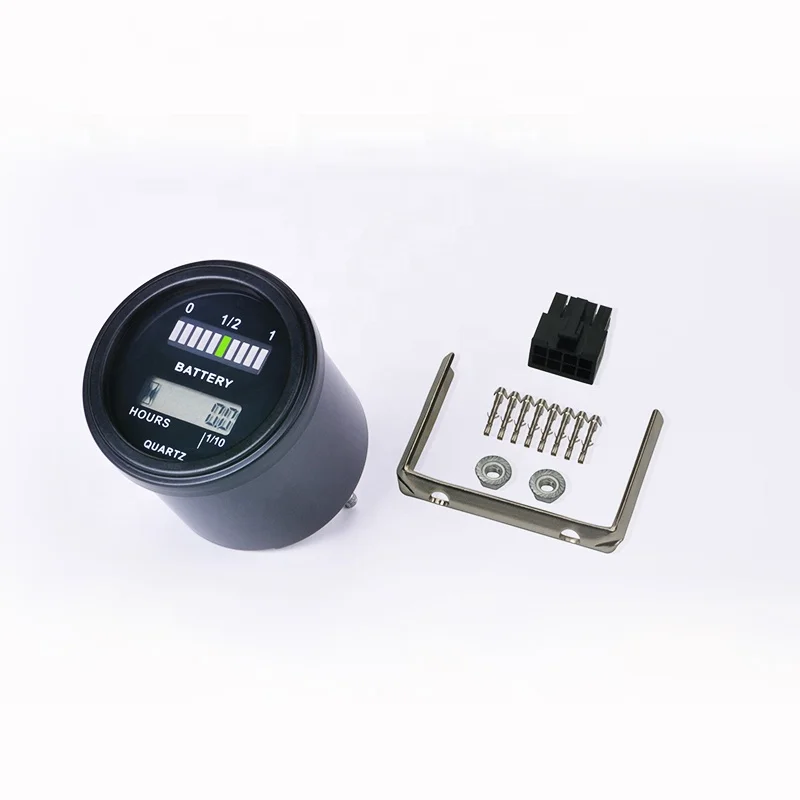 Runleader LCD Battery Indicator Digital Volt Meter Hour Meter For Motorcycle Motocross Scooter Electric Bike Trailer