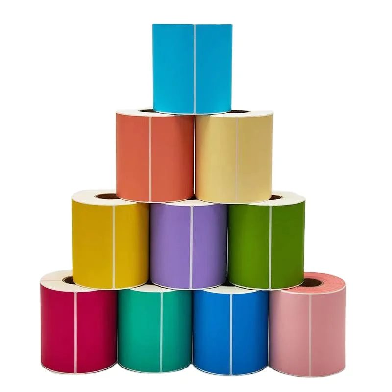 thermal printer sticker paper  thermal label a4 4*6 thermal decal 500pcs sticker paper