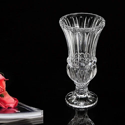 european modern design clear  crystal glass vase for flower arrangement tabletop decoration centerpiece