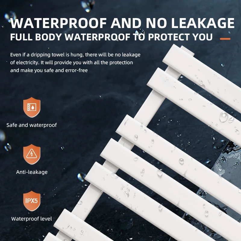 Factory Smart Control Electric Towel Rack Warmer Towel Heater Towel Bar Bathroom Radiator Accessories Set With Shelf Wall Mount