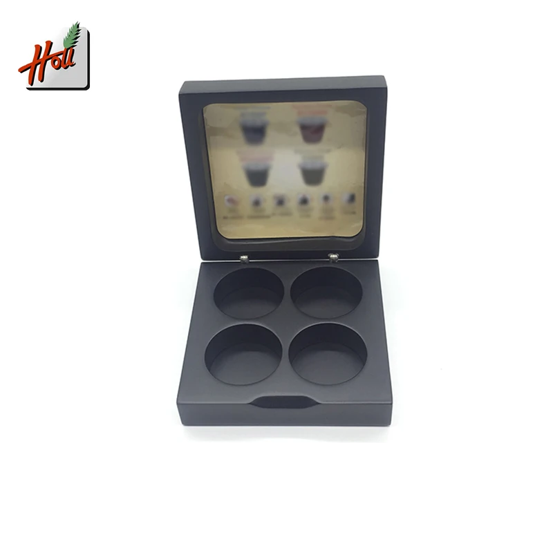 Luxury Nespresso Capsules Storage Holder Wooden Coffee Capsule Storage Box 4pcs Capsule Wood Box