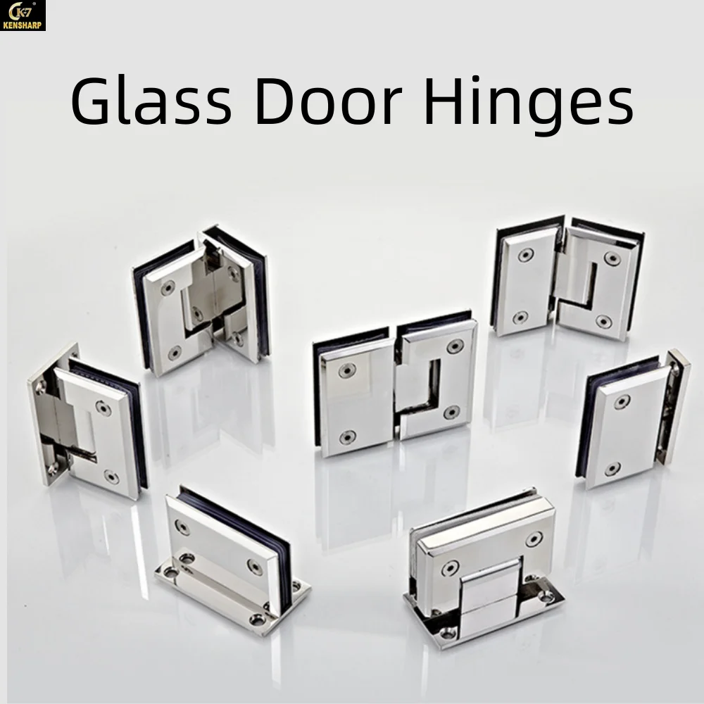 Heavy Duty Stainless Steel 135 Degree Glass Screen Panel Glass To Glass Clamp Shower Hinge Shower Door Double Side Hinge