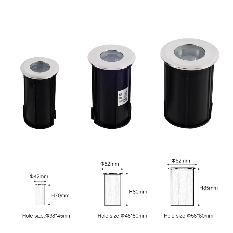 Good Price  Led Light 3w  Blue Rgb  Color Underground Beam Angle Adjustable  Ip67 Outdoor Waterproof Inground   Buried Lights