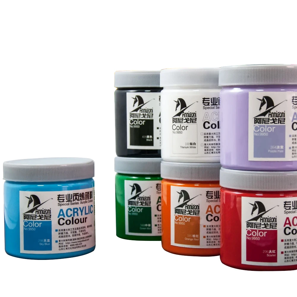 Vibrant Colors Water Proof 500 ml Acrylic Paint for Beginners Professionals and Artists