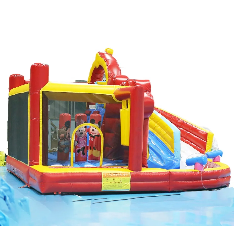 Heavy Duty Sunny Mega Sport Park Inflatable Water Slide for Outdoor Fun Climbing Wall, Splash Pool Inflate with Air Pump