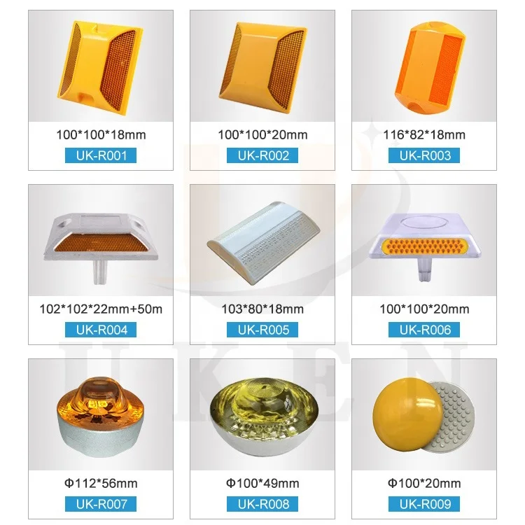 High Strength ABS Plastic Shell Epoxy Resin and Sand Filled Reflective Cat Eye Reflector Pavement Marker Road Stud for Highway