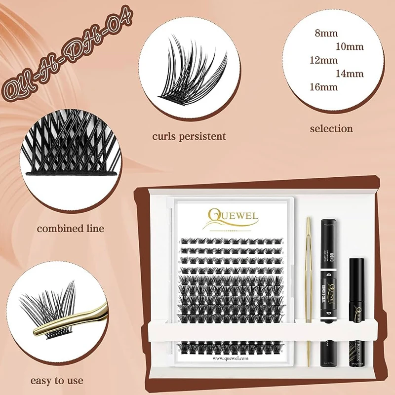 self grafting Handmade lash extension black Fluffy Lash Factory Price Diy Lashes Segmented Kit	Korean PBT material
