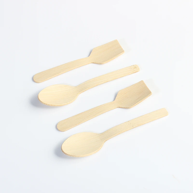 Hot selling High quality Disposable Kitchen Tableware Bamboo Ice Cream Scoop For dessert stores