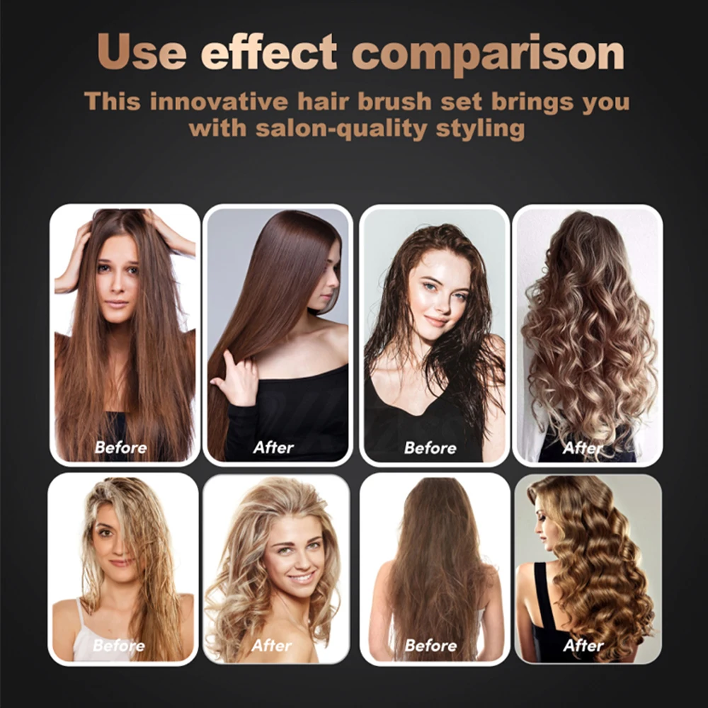 Cepillo hair dryer Brush Air Wrap Hair Styler Hot Air Curling Iron 1000W Multifunctional Hair Styling Tool 6 in 1 Multi Styler