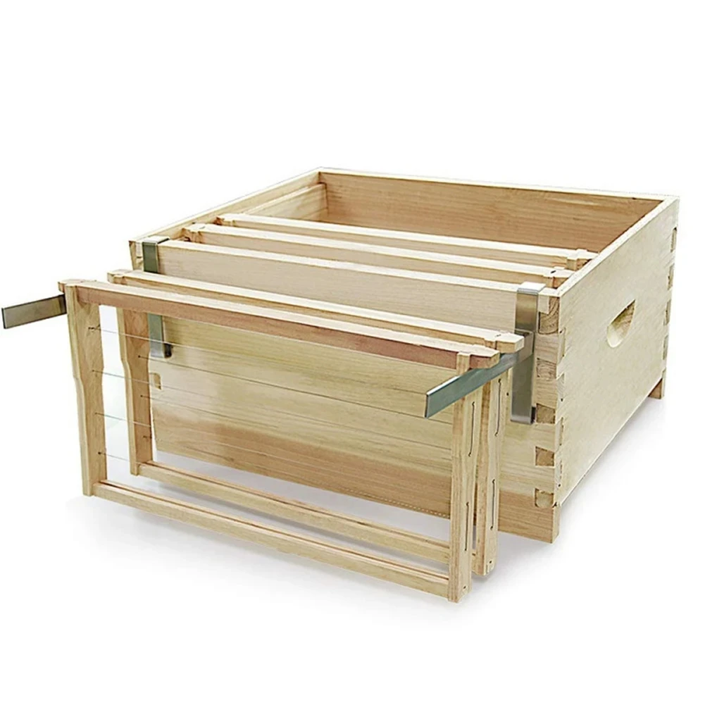 Chinabees Beekeeping Beehive 1 Pair Frame Holder Perch Stand Support Bracket Rack Bee Hive Perch Side Mount Tools