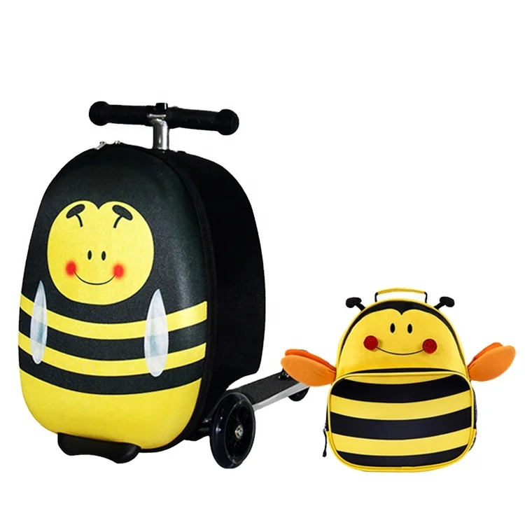 3-8 years old kids Trolley bag children luggage 2 piece set bags travel Mochilas scooter suitcase for kids