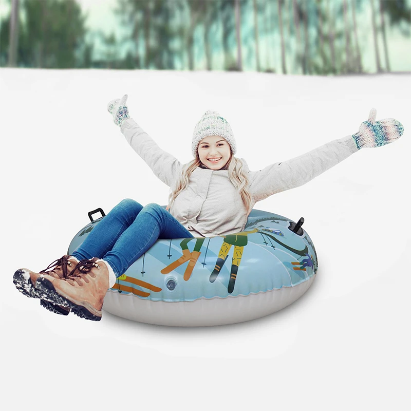 Heavy Duty Pvc Inflatable Snow Tube Durable Sled Snow Toys for Winter Outdoor Sledding Sports Fun Winter Fun Snow Tube