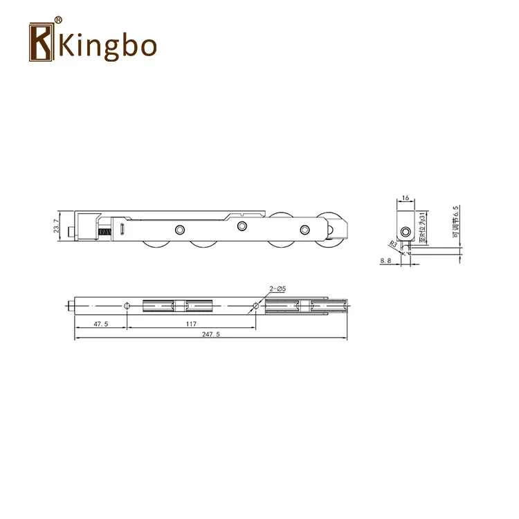 Профессиональный ролик для раздвижных ворот KINGBO дверей и окон