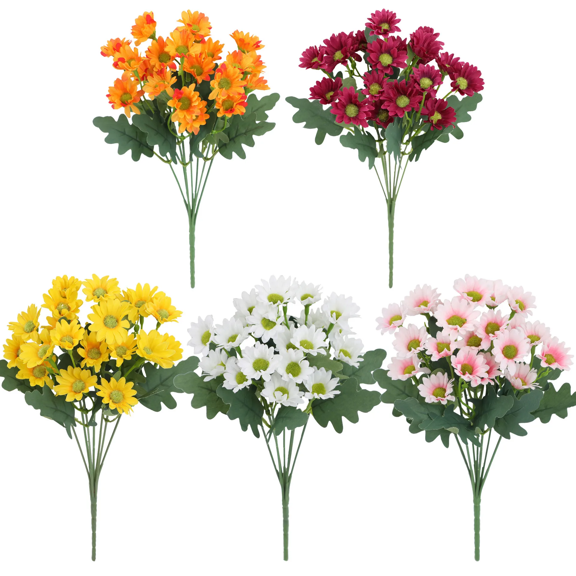 wholesale High Quality Artificial Flowers artificial Colorful Daisy Bundle Artificial Flower For Home Decoration