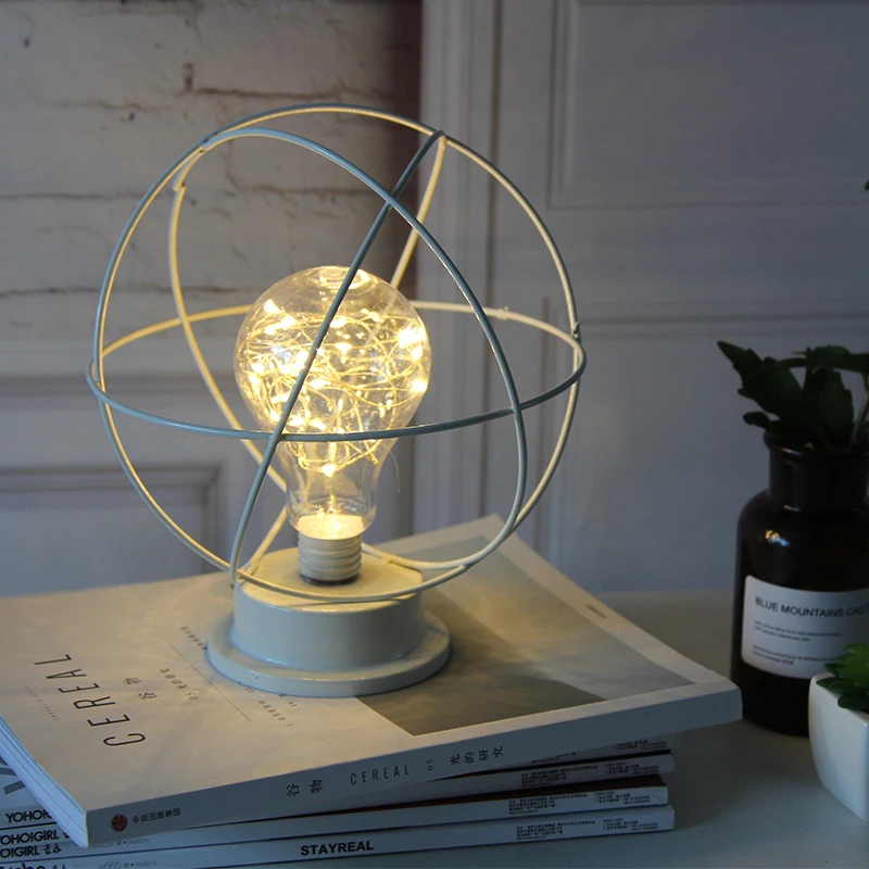 
LED Modern Metal table lamps Night Lights Metal craft table lamp Decorative industrial table Lights 