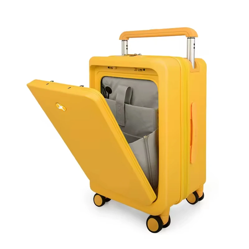 2024 New PC 20 inch Front Open carry on backpacks best carry on bag Trolley suitcase for Business trip