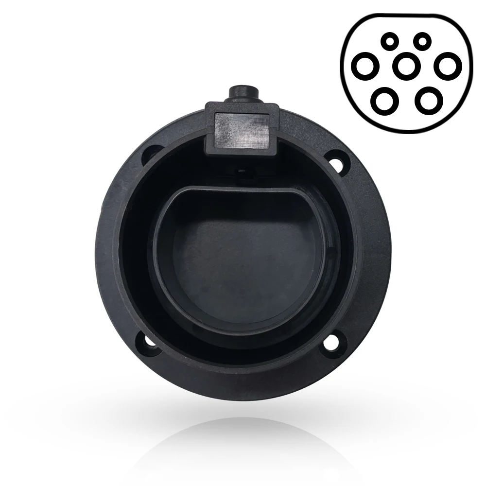 electric vehicle Car charging wall mount type 2 socket  IEC 62196  AC EV charger plug Holder