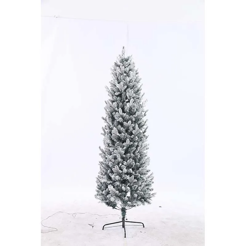 Pre-lit Artificial tree whole sale Christmas tree snowy PE & PVC mixed hinged tree for Xmas decoration