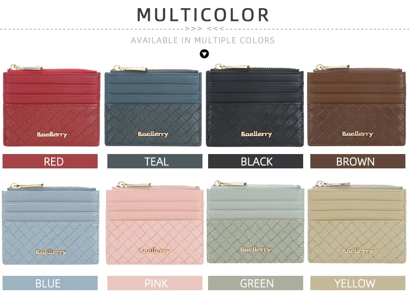 baellerry carteira porta cartao tarjetero slim wallet card holder Minimalist pocket luxury leather pink sport women Card Case