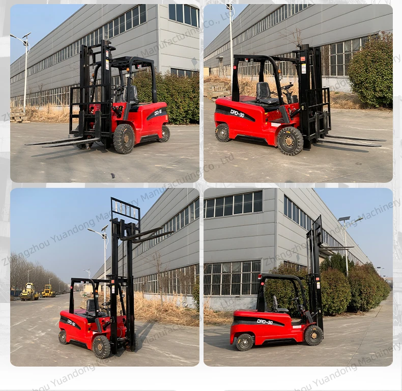 Four - Wheel Electric Forklift 3 Meter Lifting Hydraulic Forklift For Exporting