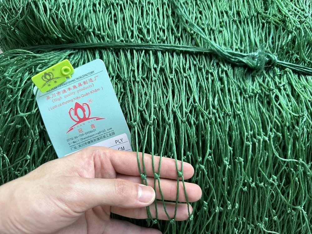 Yufeng customized 220Dx360ply double knot Polyethylene knotted fishing net High-density polyethylene HDPE fishing net
