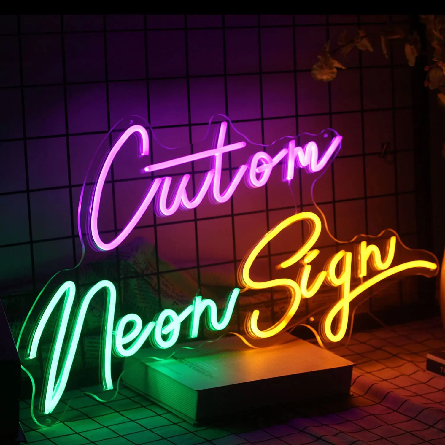 Personalized Acrylic Color Changing Neon Sign with Custom Running Lash Design for Dropshipping and Event Decoration