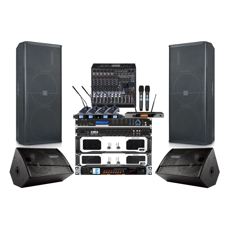 Complete Outdoor Conference Speaker Power Amplifier Microphone  Full Pa System Set Sound Reinforcement System