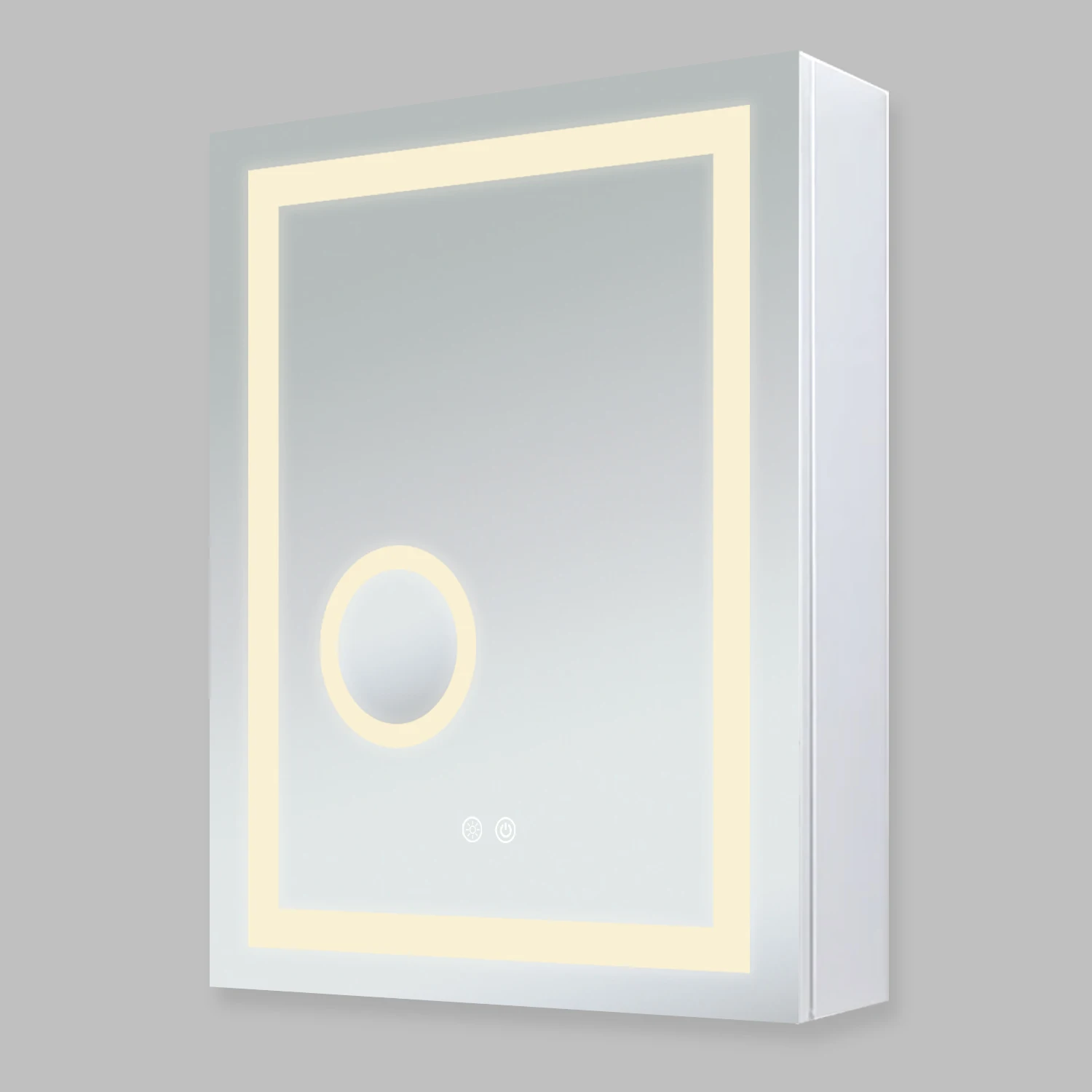 Medicine Cabinet with Mirror Fullkenlight Wall Mounted Bathroom Smart Led Mirror Cabinet Brass Modern Rectangle OEM ODM Custom