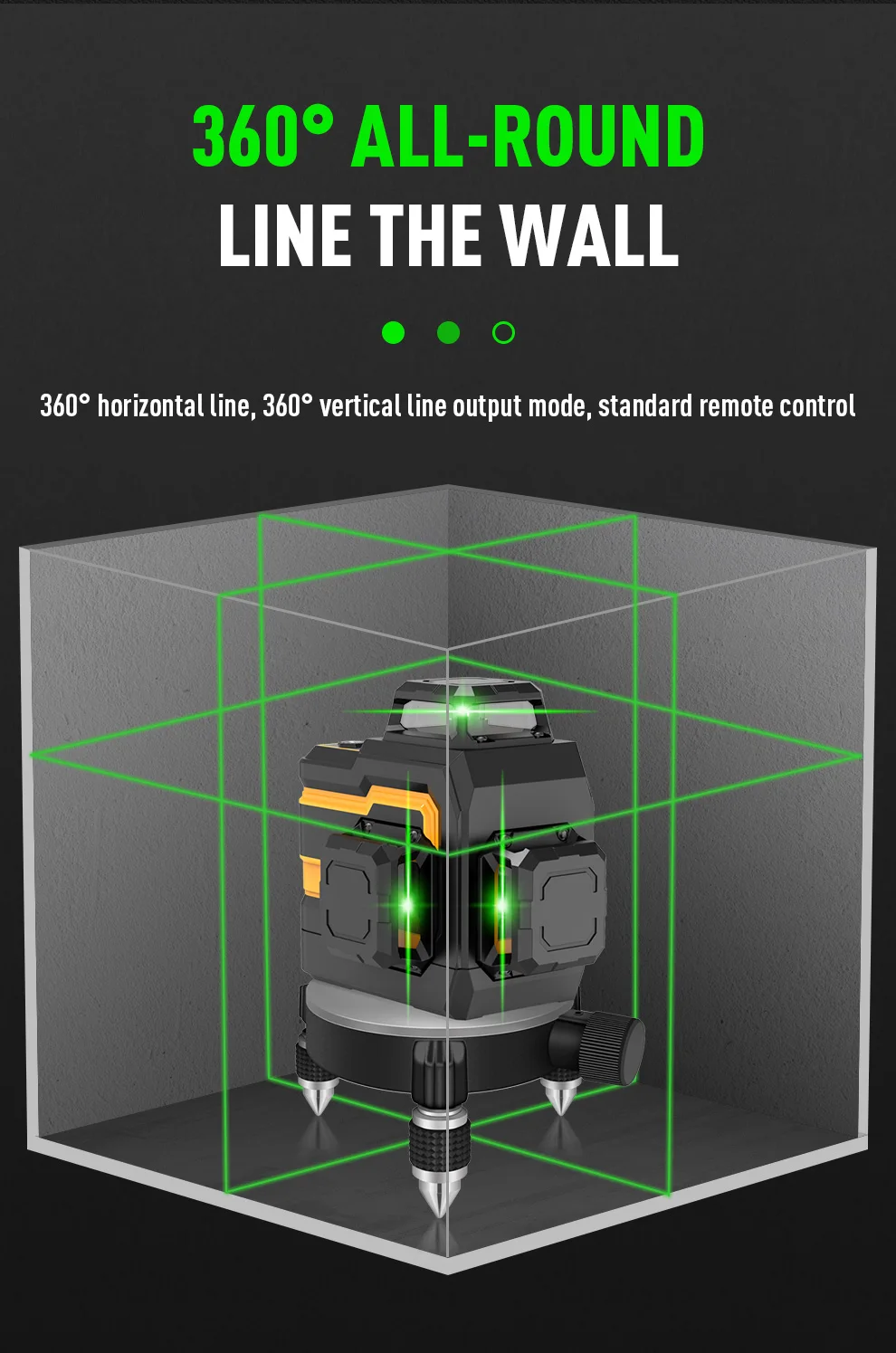 Norm 12 Line 3d Laser Level Self Leveling Tool 360 Degree Machine Tool Laser Leveler niveau laser 3d
