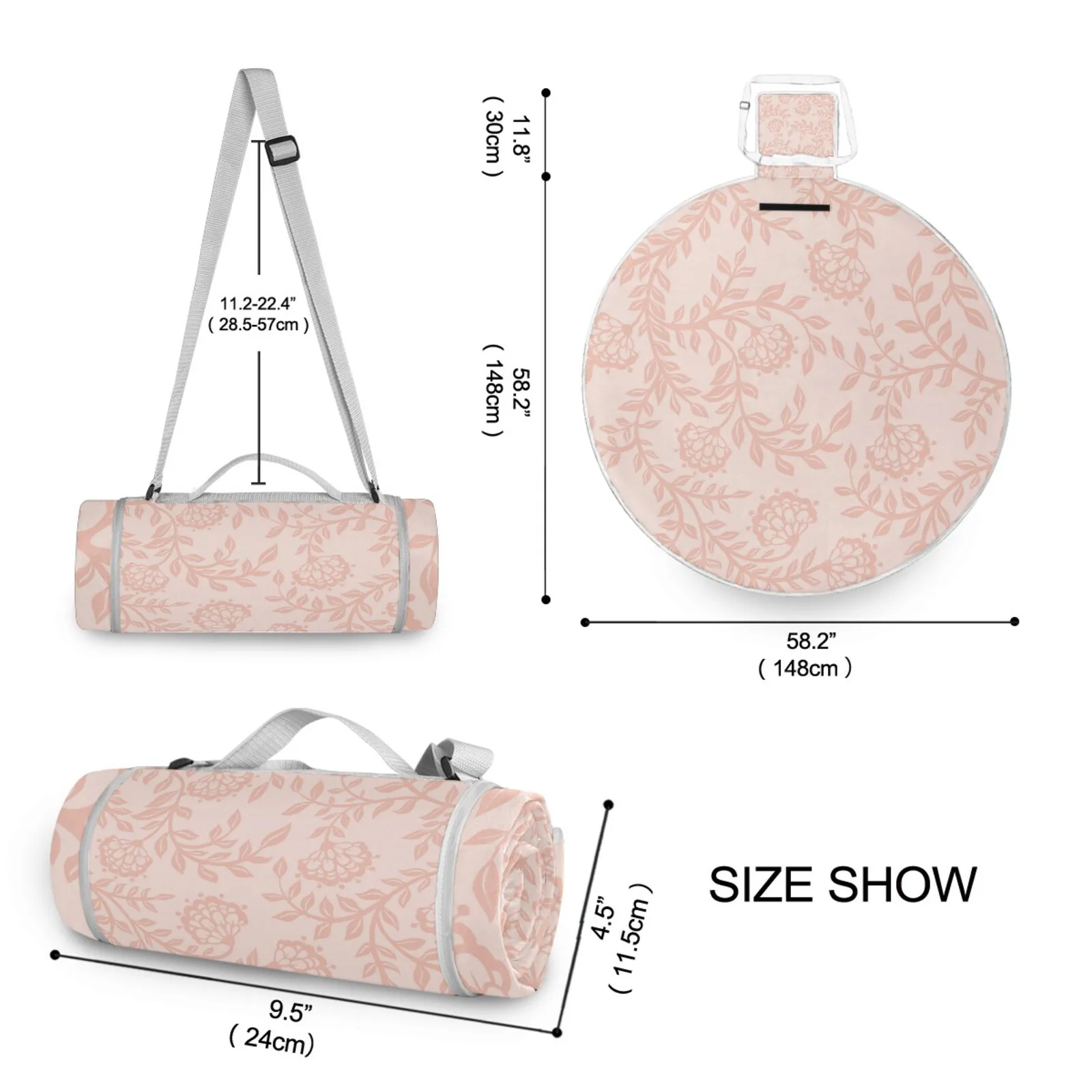 New Durable Inflatable Beach Mat Camping equipment-Mats Lightweight Fleece Picnic Blanket