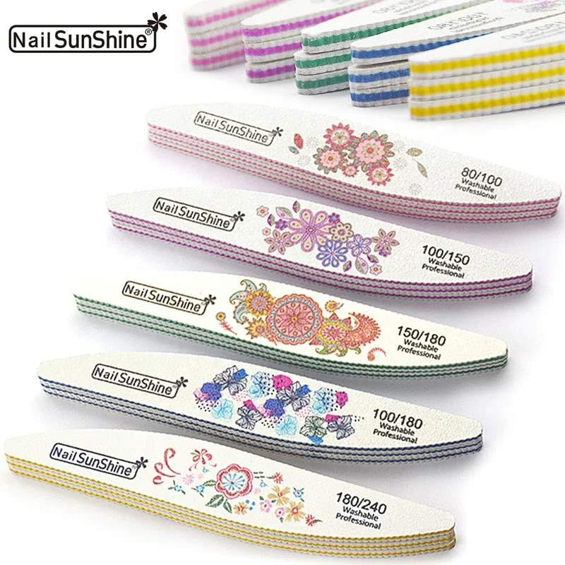 Washable Korea Japanese Quality Professional Custom Private Special 2- sided Emery Board Sanding Nail Files
