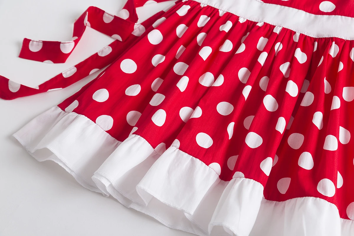 Princess dresses for girls 5 to 10 years Polka dots costume  Mickey Mickey Minnie   Doll Key Rings