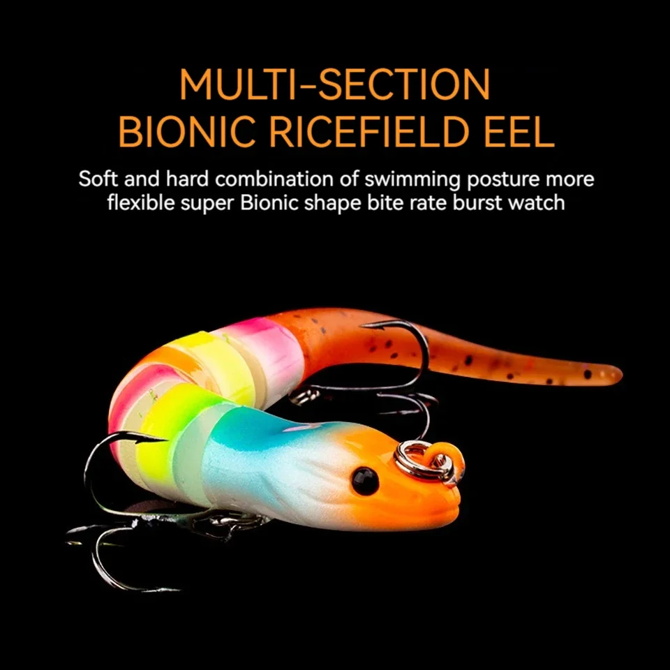 New 12cm 12g Multi-Jointed 6-Section Pike Muskie Walleye Bass Glide Bait Lifelike Artificial Fishing Swimbait for River Salmon