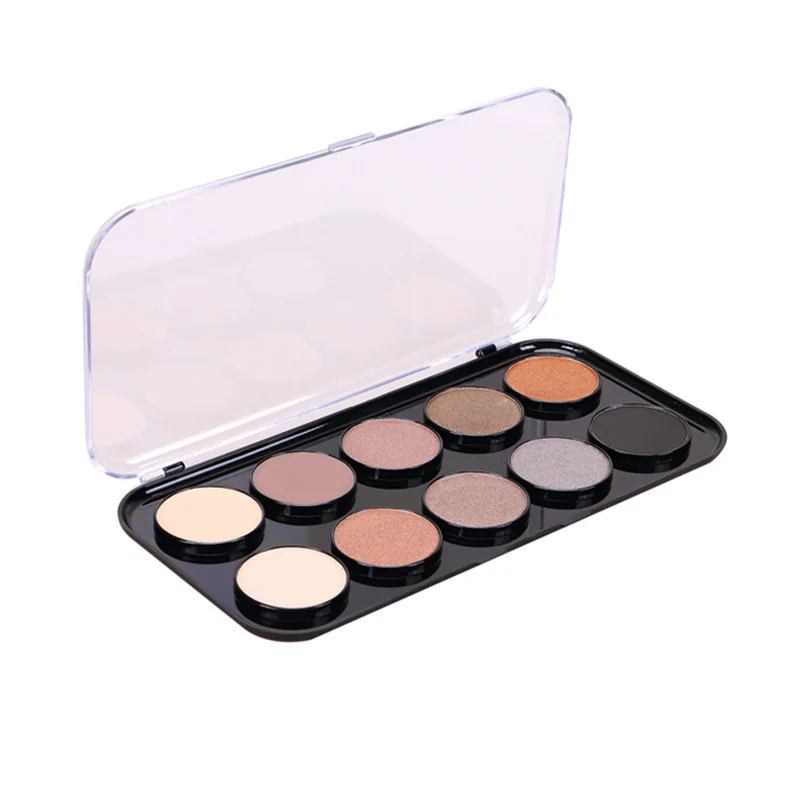  Wholesale transparent eyeshadow packaging 10 color private label