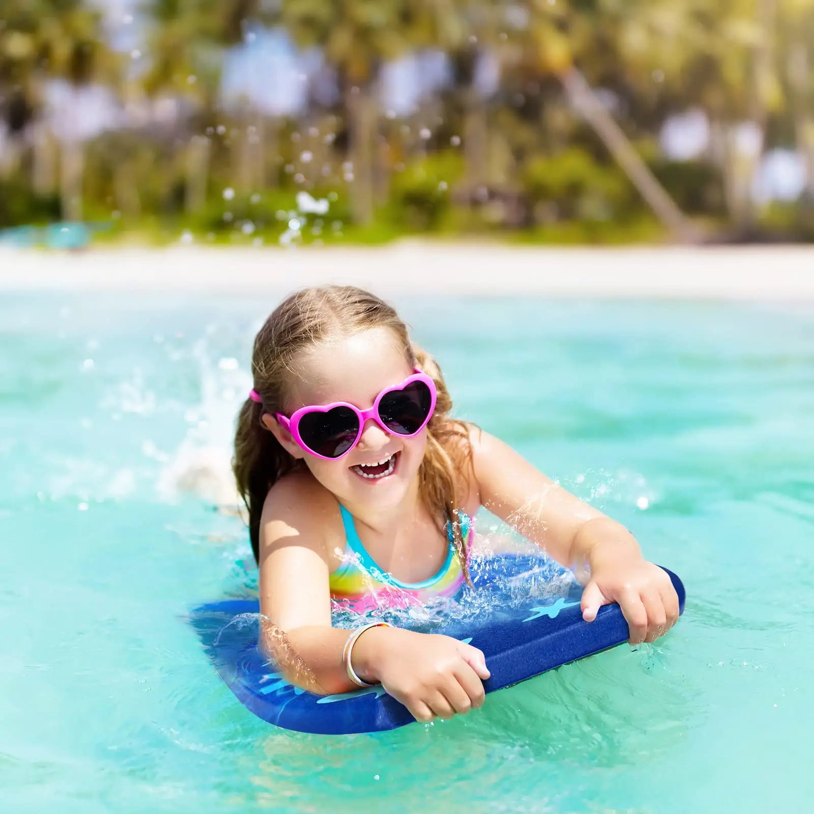 HIFUN Lightweight Body Board with EPS Core XPE Deck HDPE Slick Bottom Bodyboard for Kids Adults Surfing