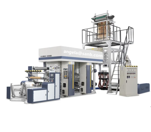LDPE HDPE Biodegradable  Film Blowing Machine with in line  2 color Printing  Machine
